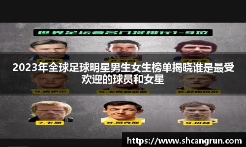 2023年全球足球明星男生女生榜单揭晓谁是最受欢迎的球员和女星